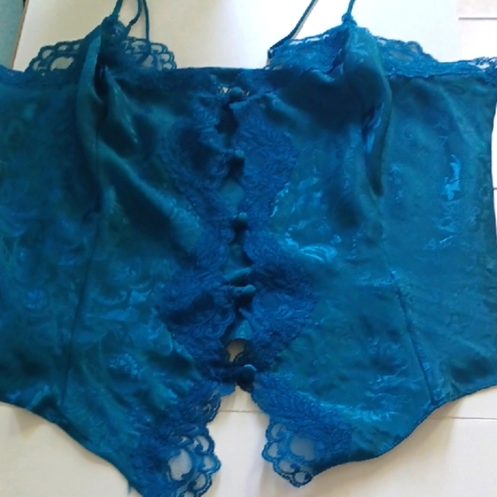 Victoria's Secret Teal Lace Chemise